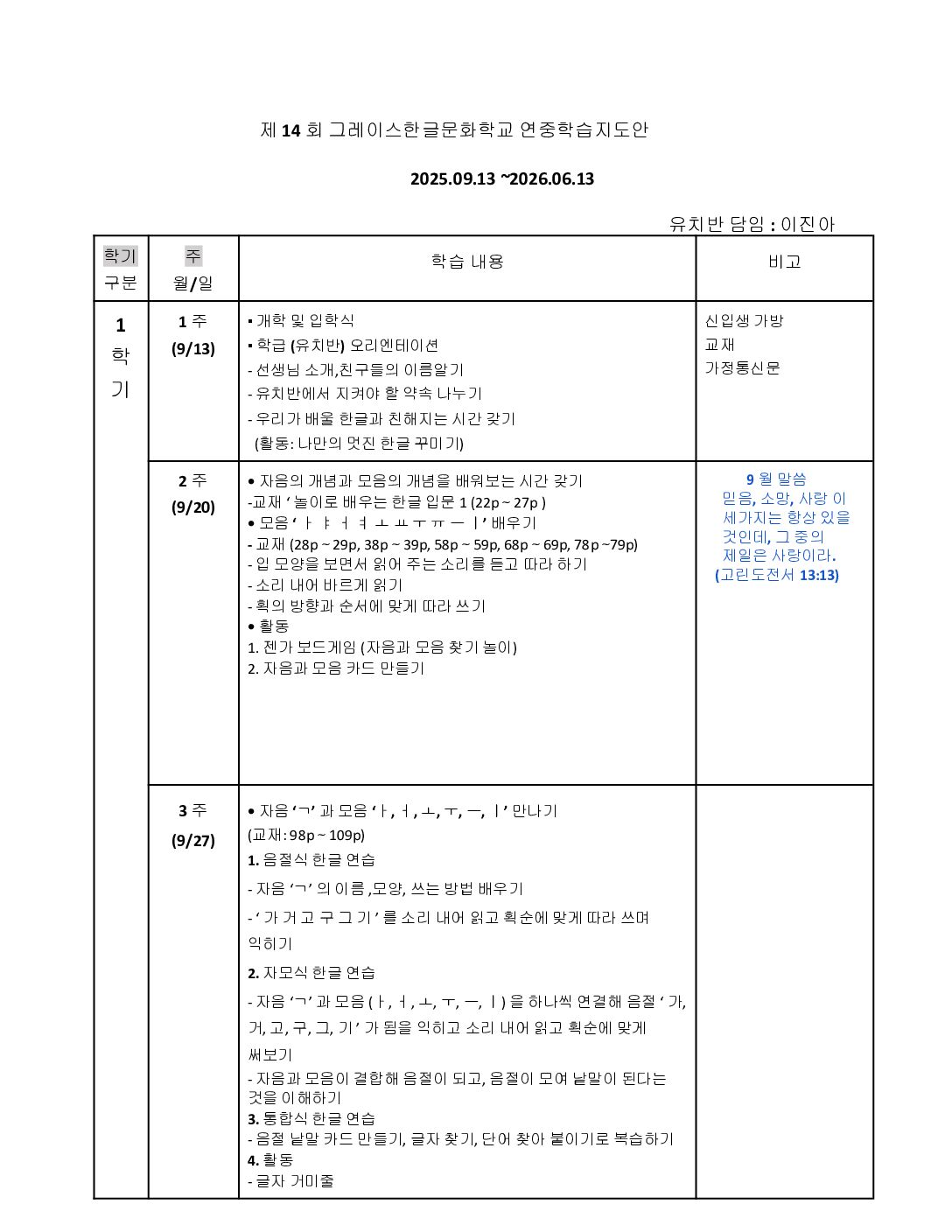 제14회연중학습지도안_이진아_유치반 2-1