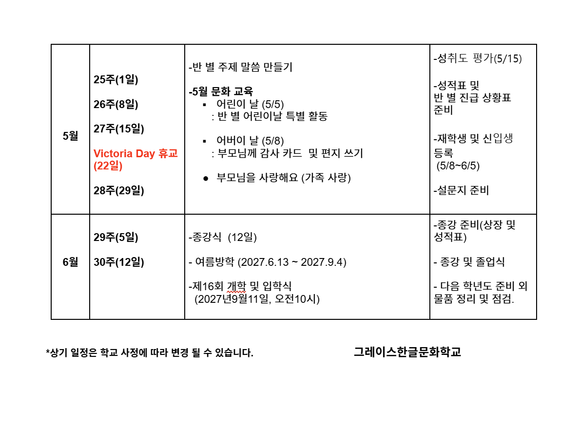 연중교육과정